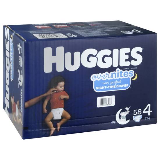 Huggies All- Night Protection & Comfort Overnites Nighttime Size 4 Disney Baby Diapers (58 ct)