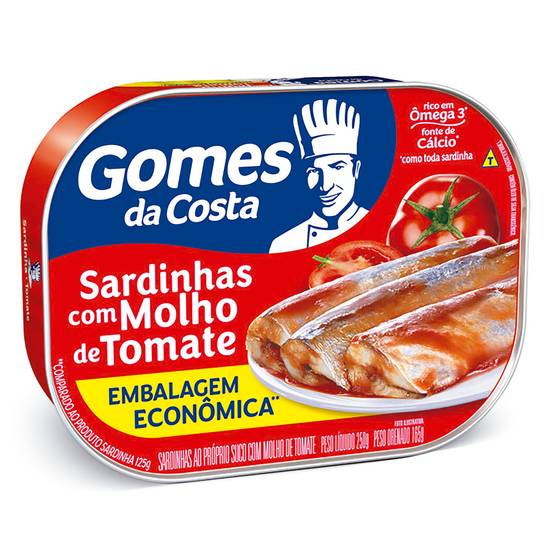 Gomes da costa sardinha com molho de tomate