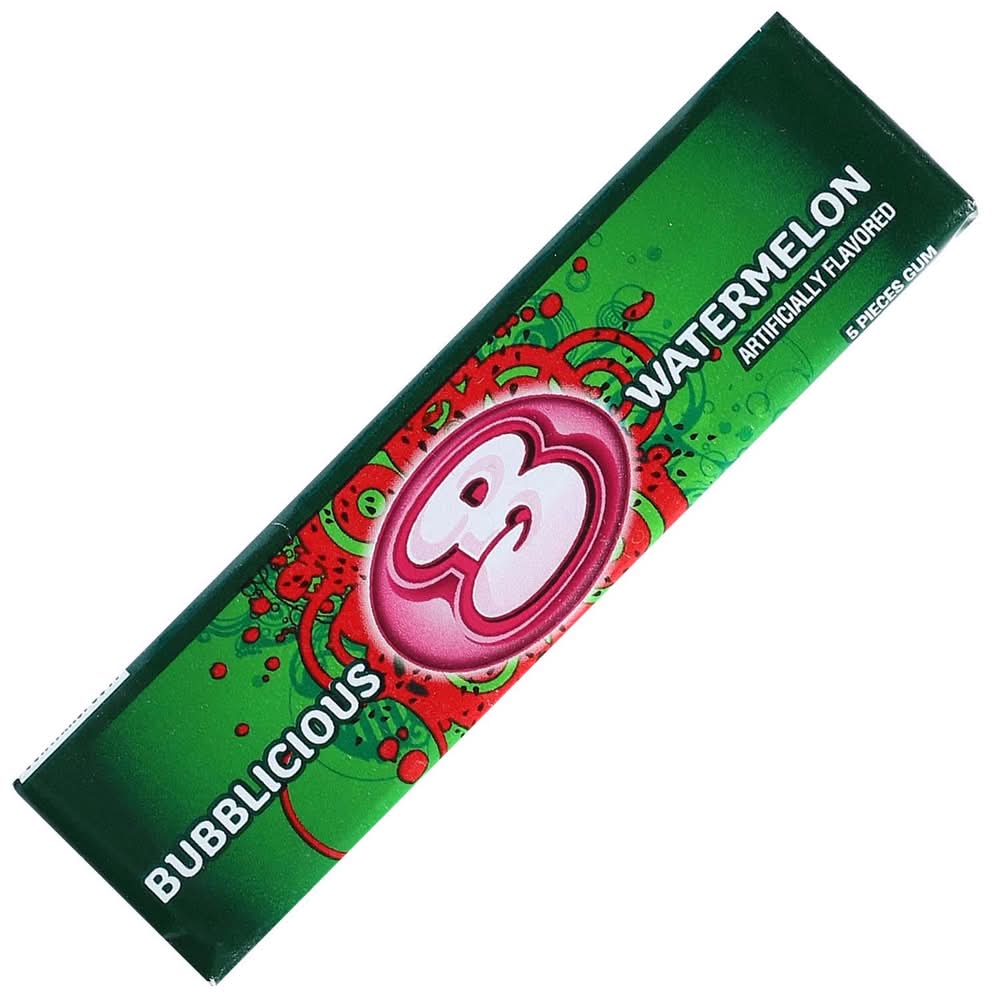 Bubblicious Watermelon Chewing Gum 1 Pk