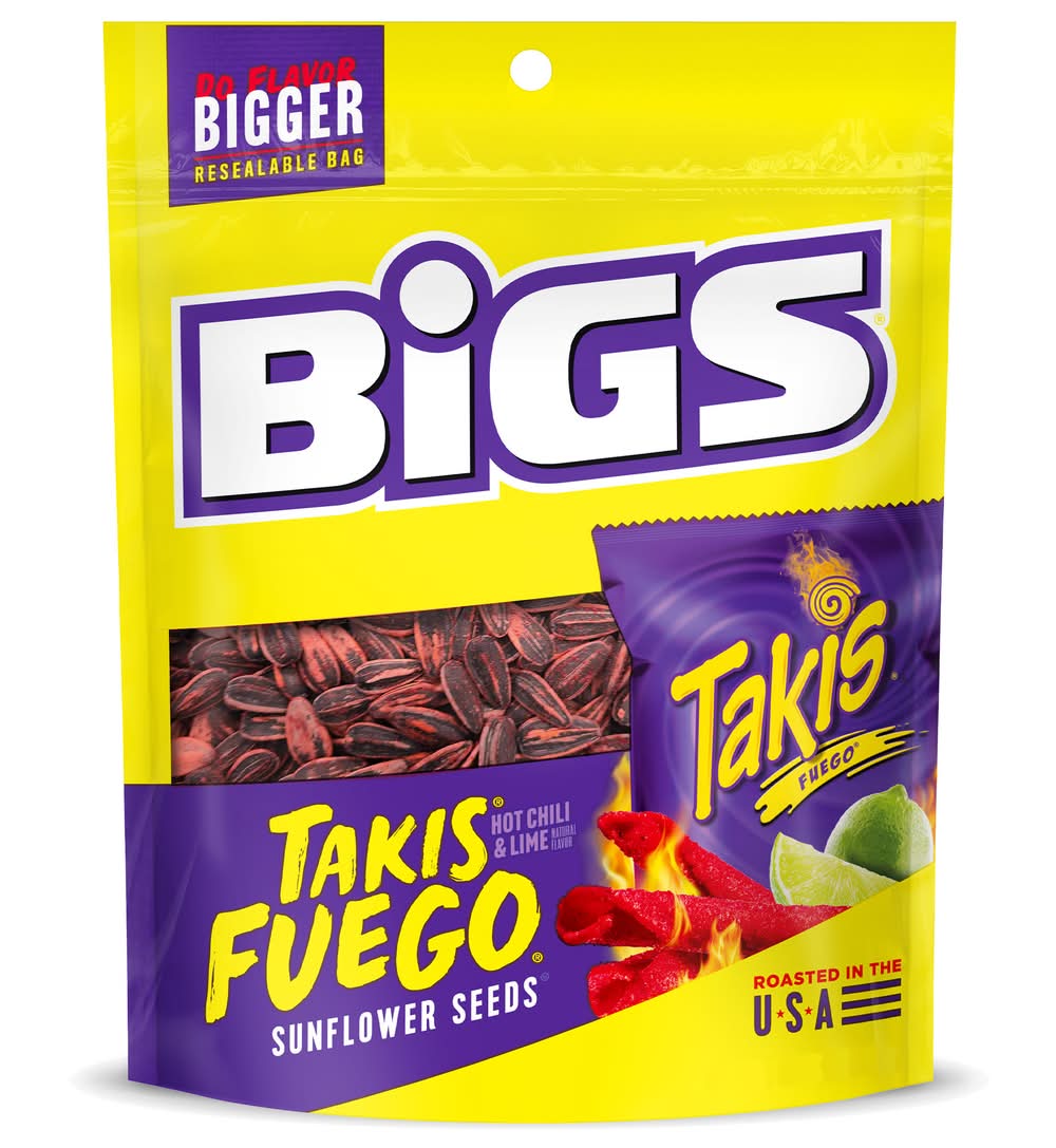 BIGS Takis Fuego Sunflower Seeds, Hot Chili-Lime (5.4 oz)