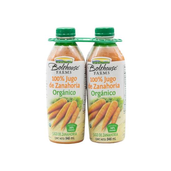 Bolthouse Farms jugo de zanahoria orgánico (2 pack, 946 mL)