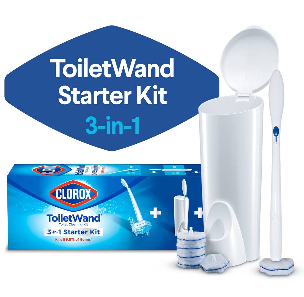 Clorox ToiletWand 3 in 1 Starter Kit Toilet Bowl Cleaner Kit | 4460003191