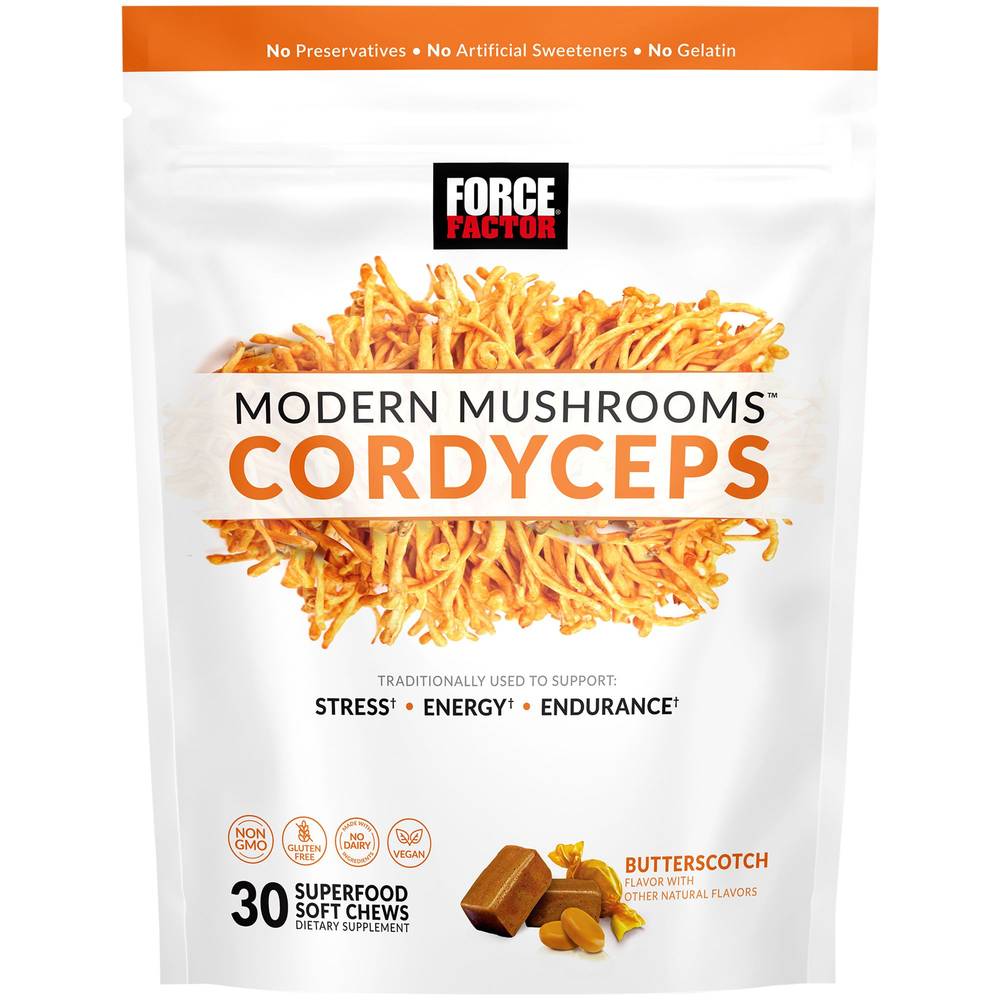 Modern Mushroom Cordyceps Soft Chews - Butterscotch (30 Soft Chews)