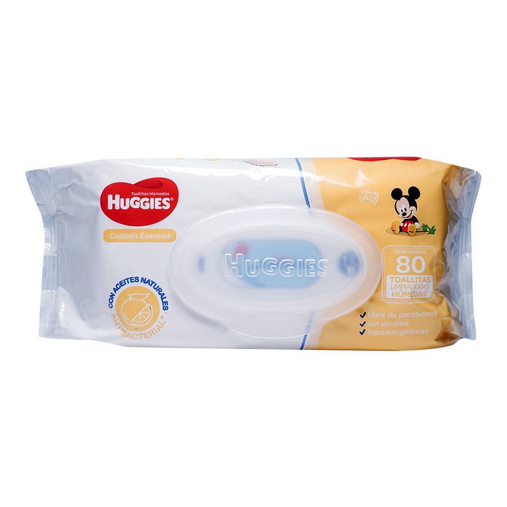 Huggies toallitas bebé cuidado esencial (paquete 80 piezas)