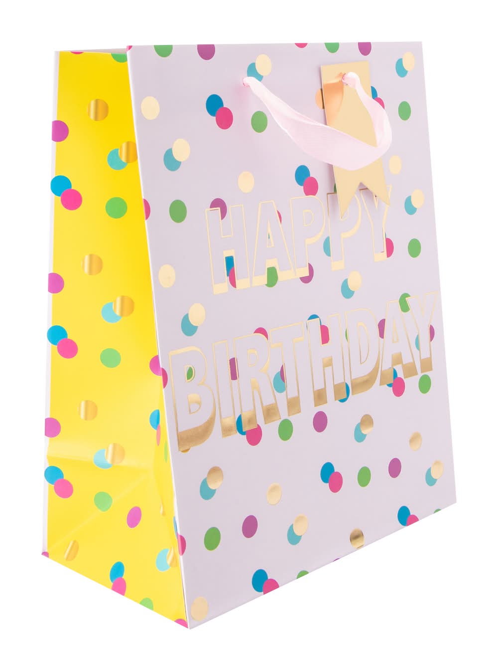 Printed Gift Bags Happy Birthday Confetti