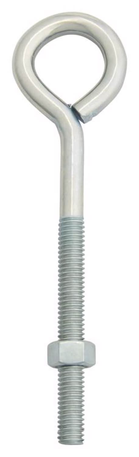 Hampton 3/8 In. X 6 In. L Zinc-Plated Steel Eyebolt Nut Included