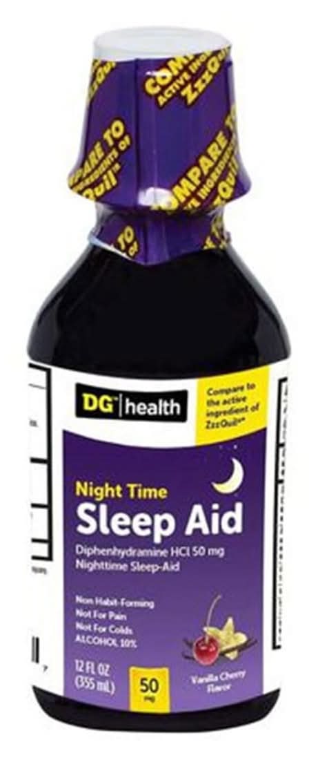 Dg Health Sleepaid Liquid - Vanilla Cherry 12 Oz