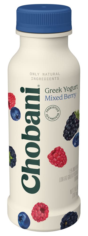 Chobani Lowfat Greek Yogurt Drink, Mixed Berry (7 fl oz)