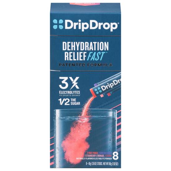 Dripdrop Electrolyte Powder Sticks Juicy Classics Variety pack (8 ct0
