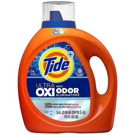 Tide Ultra Oxi with Odor Eliminators Liquid Laundry Detergent - 105.0 OZ