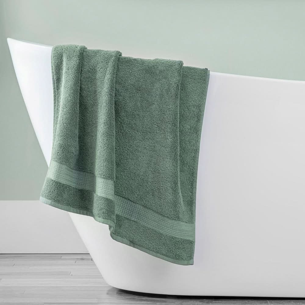 Purely Indulgent Bath Towel, Green Water