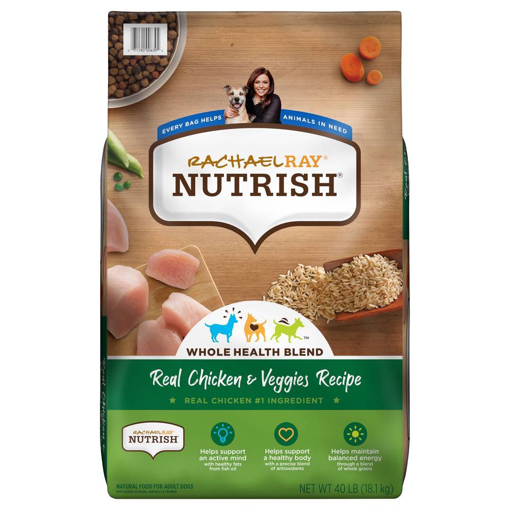 Rachael Ray Nutrish Real Chicken Veggies Recipe Dry Dog Food (40.01 lbs)