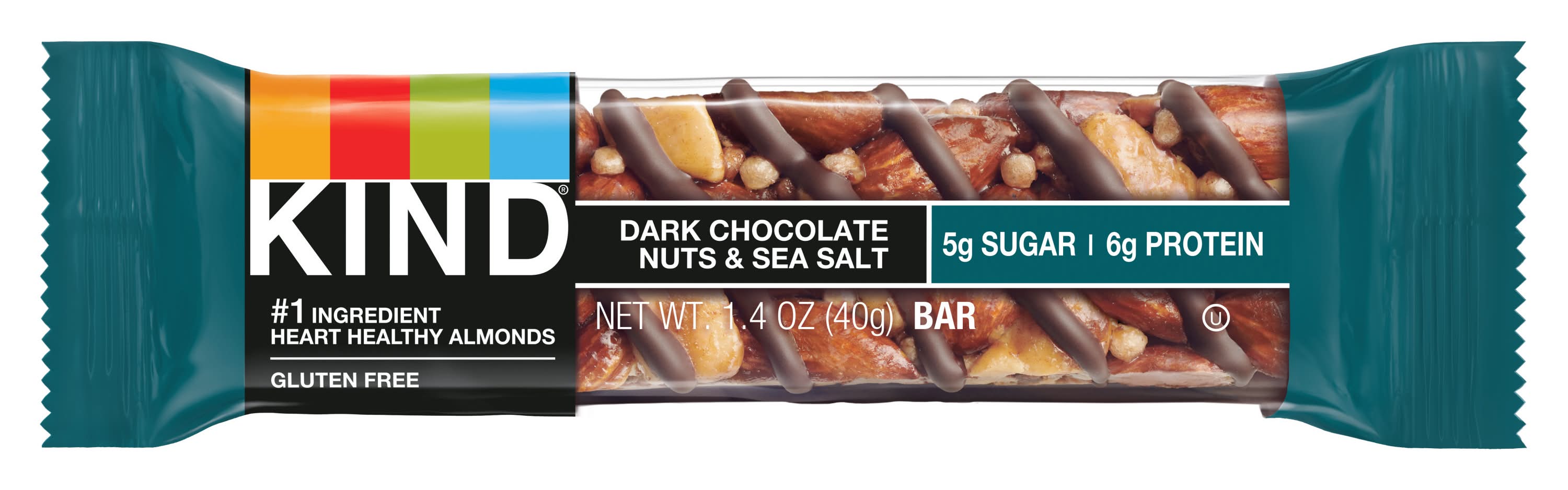 KIND Almonds & Peanuts Snack Bar, Dark Chocolate Nuts-Sea Salt (1.4 oz)