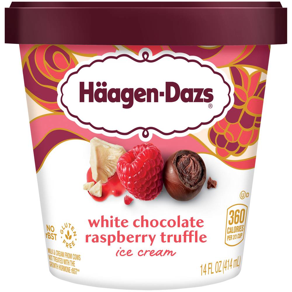 Häagen-Dazs White Chocolate Raspberry Truffle Ice Cream (14 fl oz)