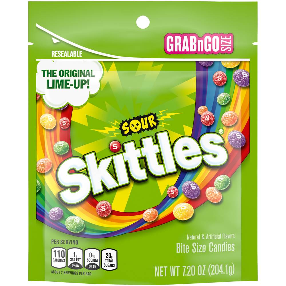 Skittles Sour Natural & Artificial Flavors Bite Size Candies