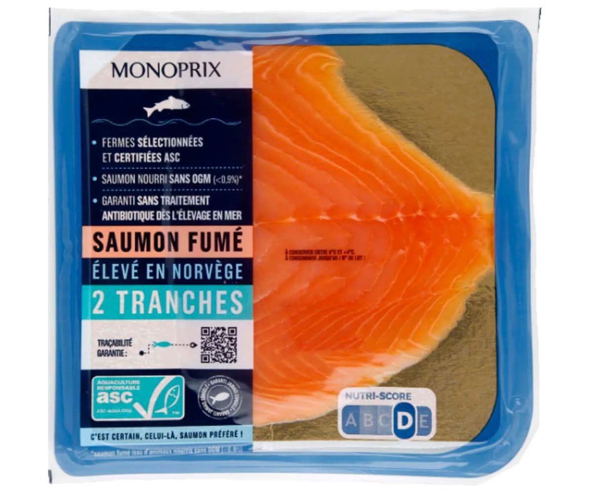 Monoprix - Saumon fumé élevé en norvège (2)