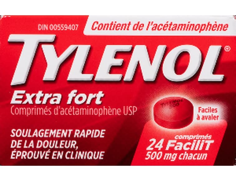 Tylenol Acetaminophen 500 mg Pain Relief Tablets (24 ct)