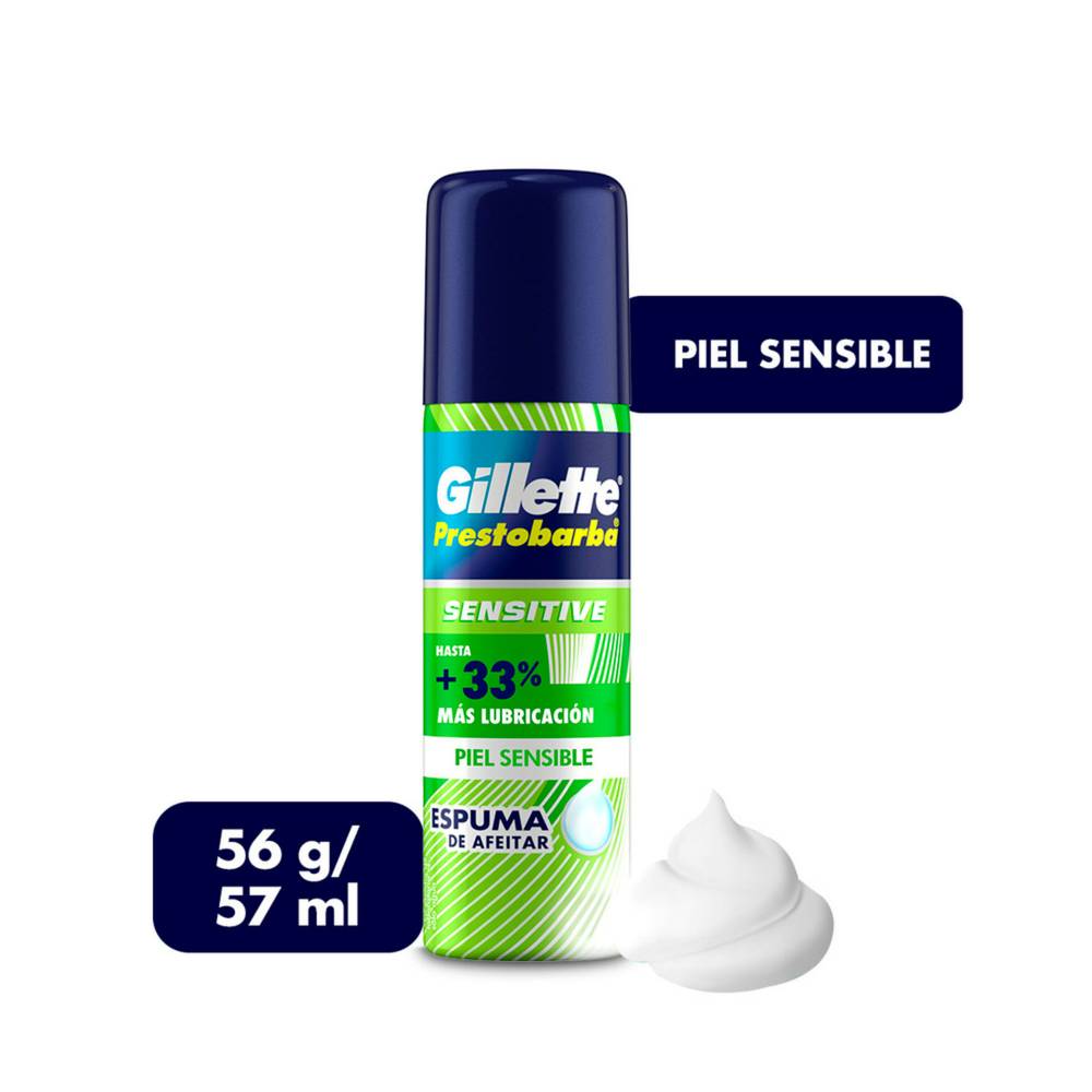 Gillette espuma de afeitar sensitive (56 g)