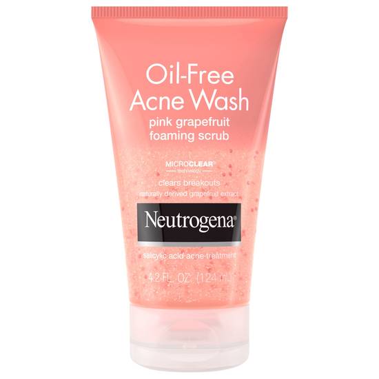 Neutrogena Oil-Free Pink Grapefruit Acne Wash Foaming Scrub (4.2 fl oz)