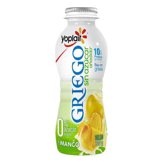 Yoplait yoghurt griego bebible sin azúcar añadida con mango  (botella 220 g)