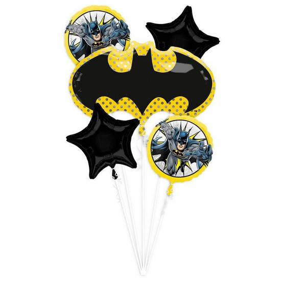 Uninflated Batman Foil Balloon Bouquet, 5pc - DC Comics