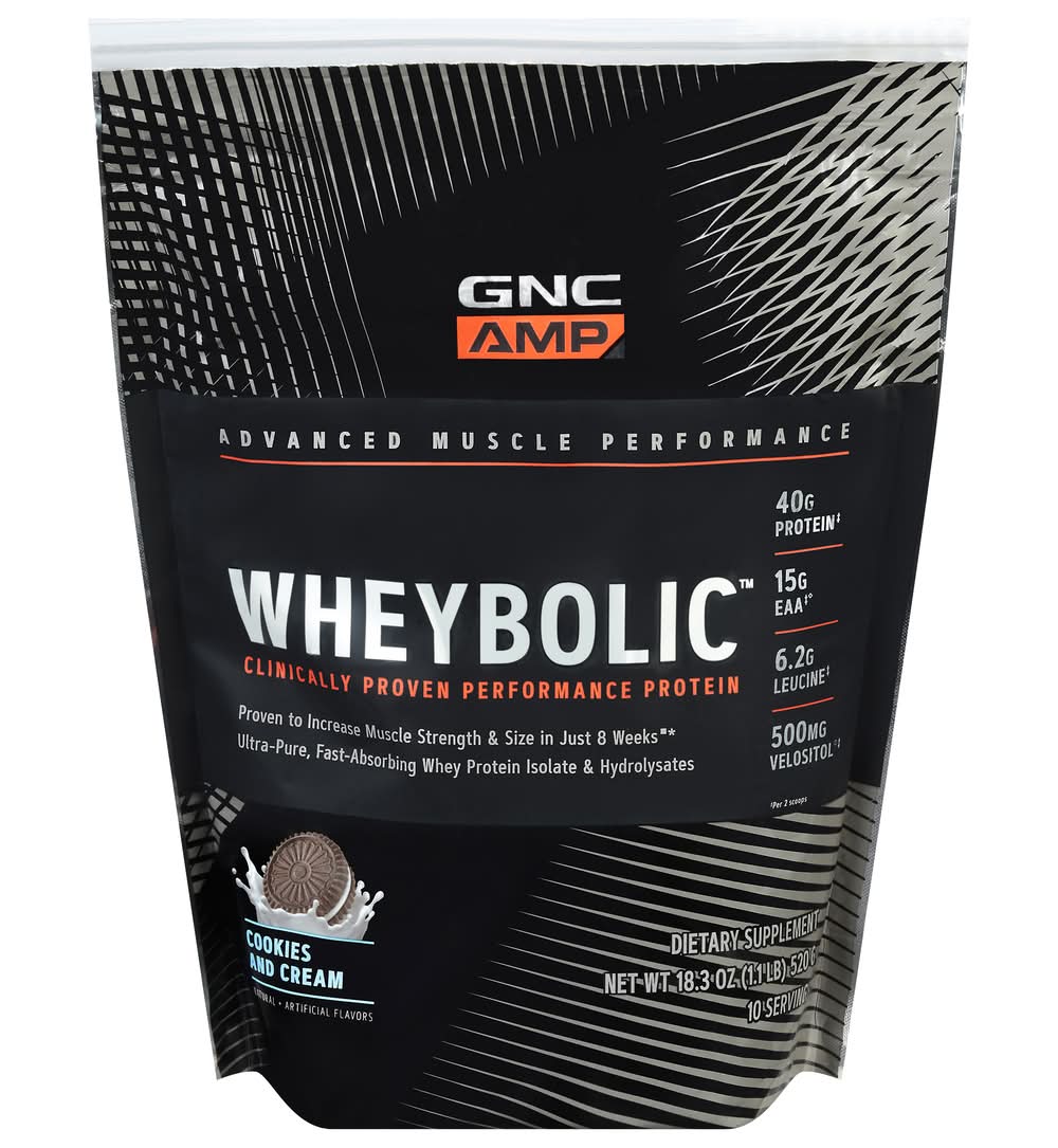 GNC Amp Cookies and Cream Wheybolic (18.3 oz)