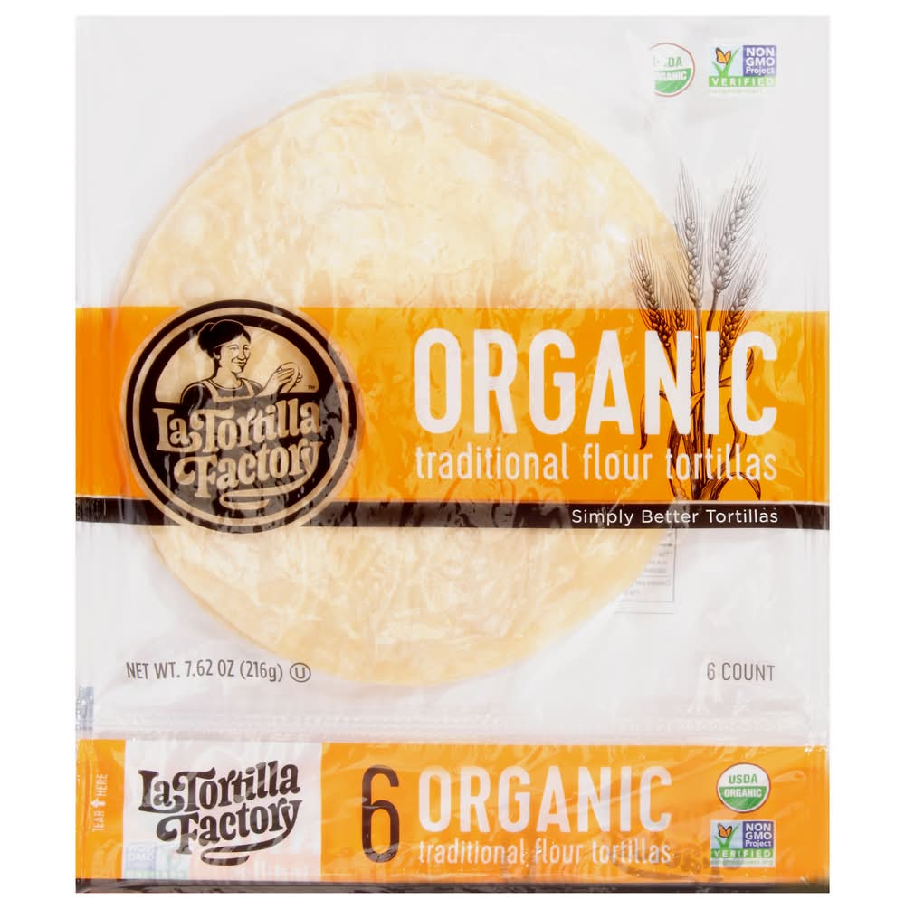 La Tortilla Factory Organic Flour Tortillas (7.62 oz, 6 ct)