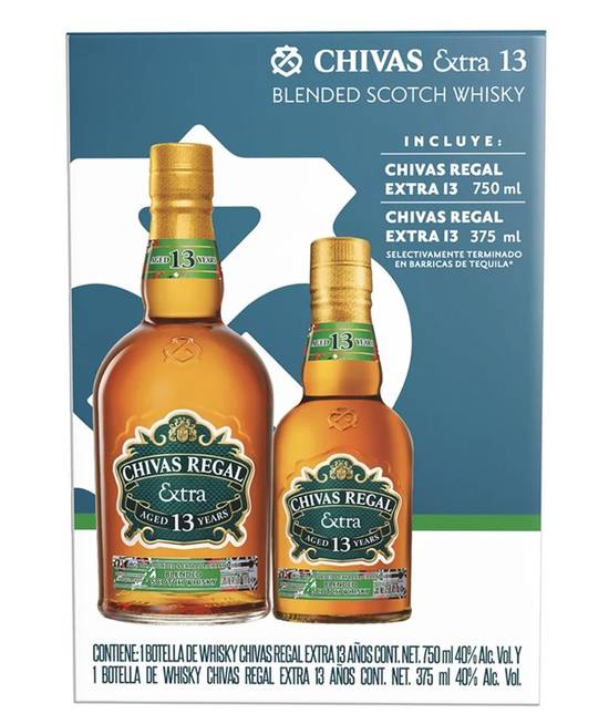 Chivas regal whisky extra 13 años (2 pack, 750 ml + 375 ml), Delivery Near  You