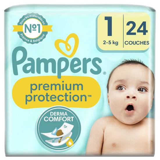 Pampers - Premium protection couches de bébé taille-1, 2-5kg (24 pièces)