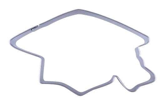 Make Market Stainless Steel Graduation Cap Cookie Cutter, 3.5X1.8 in, Silver