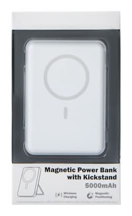 Magnetic Power Bank With Kickstand 5000MAh White