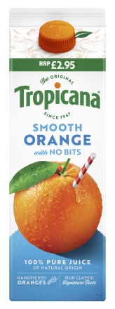 Tropicana Orange, Smooth 100% Pure Juice (850ml)