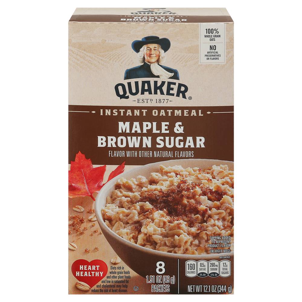 Quaker Instant Oatmeal (maple-brown sugar)