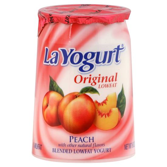 La Yogurt 1% Lowfat Peach Flavor Blended Yogurt (6 oz)