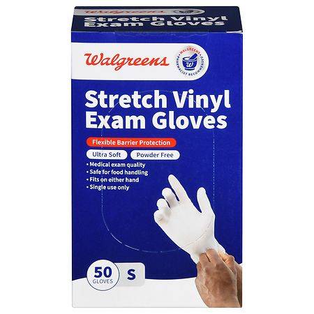 Walgreens Latex-Free Vinyl Gloves Small