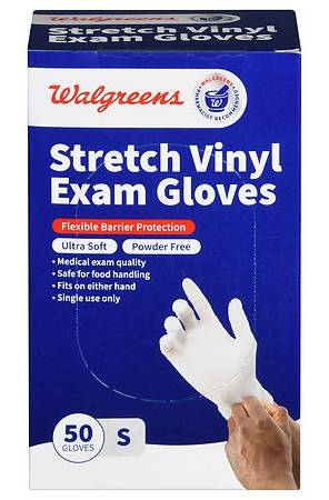 Walgreens Latex-Free Vinyl Gloves Small