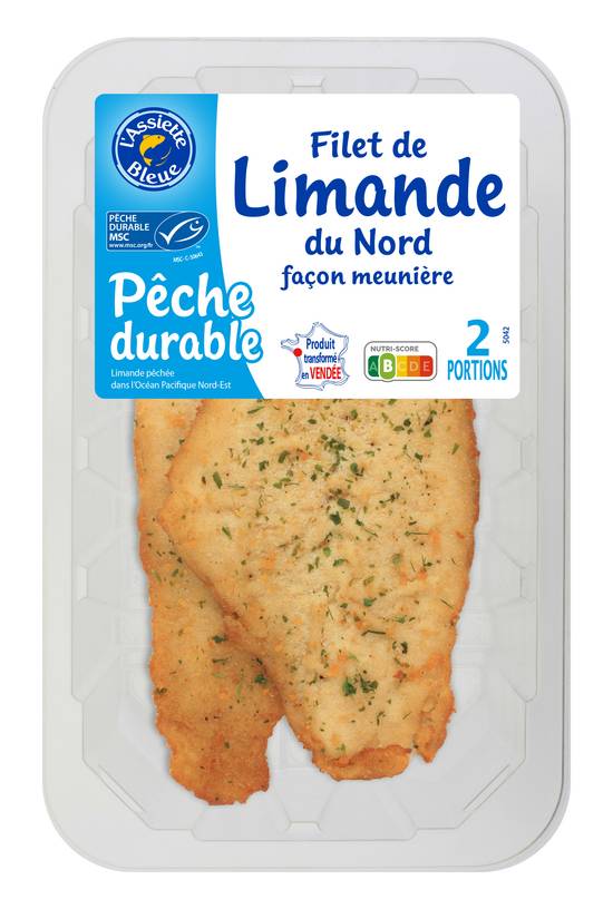 L'assiette Bleue - Filet de limande du nord meunière (2 pièces)