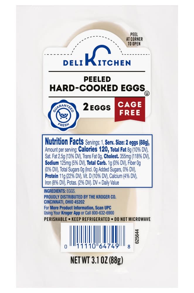 Kroger® Deli Kitchen Peeled Hard-Cooked Eggs