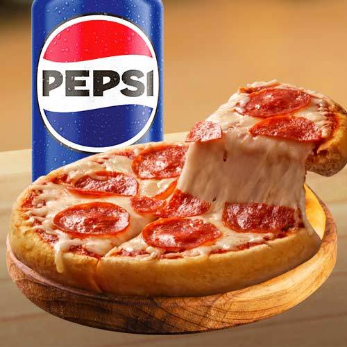 Pizza  de pepperoni personal + Pepsi 2lit