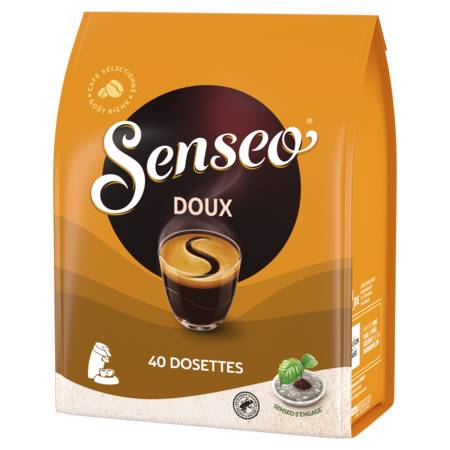 Café dosettes Compatibles Senseo doux SENSEO - le paquet de 40 dosettes