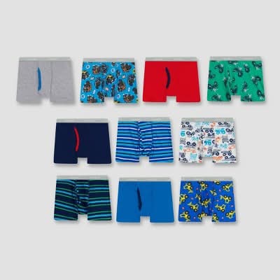 Hanes Toddler Boys' Super Soft Boxer Briefs, 2T-3T, Assorted (10 ct)