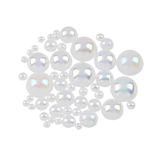 Plastic Round Flatback Pearl Mix By Bead Landing