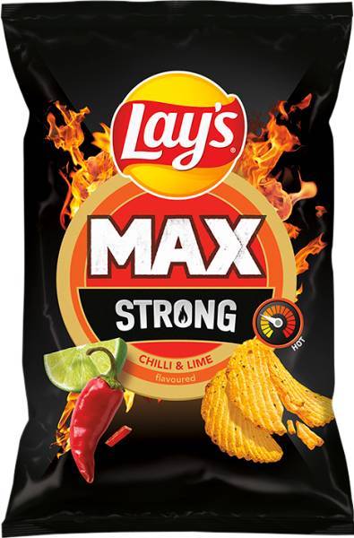 Lay's Max Strong Karbowane Ostre Chilli i Limonka 120 g