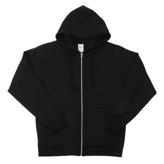 Make Market Adult Full Zip Hooded Sweatshirt, Unisex, Black