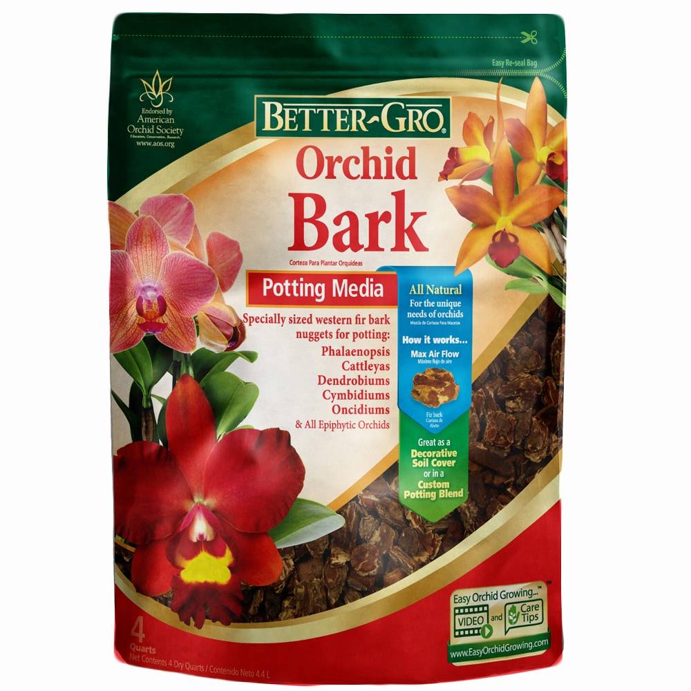 Better-Gro Orchid bark 4-Quart Fruit, Flower and Vegetable Organic Potting Soil Mix | 5018