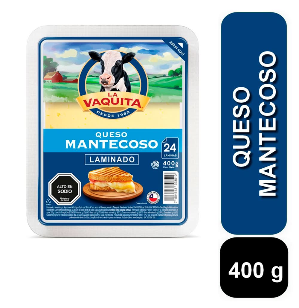 Queso Mantecoso La Vaquita Laminado 400 g