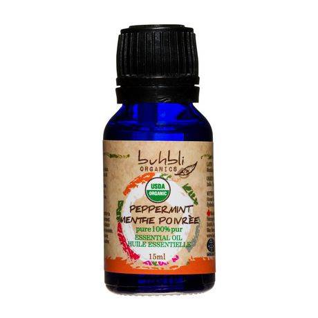 Huile essentielle de menthe poivrée buhbli organics " - buhbli organics peppermint essential oil (15ml usda organic certified, therapeutic grade, 100% pure)