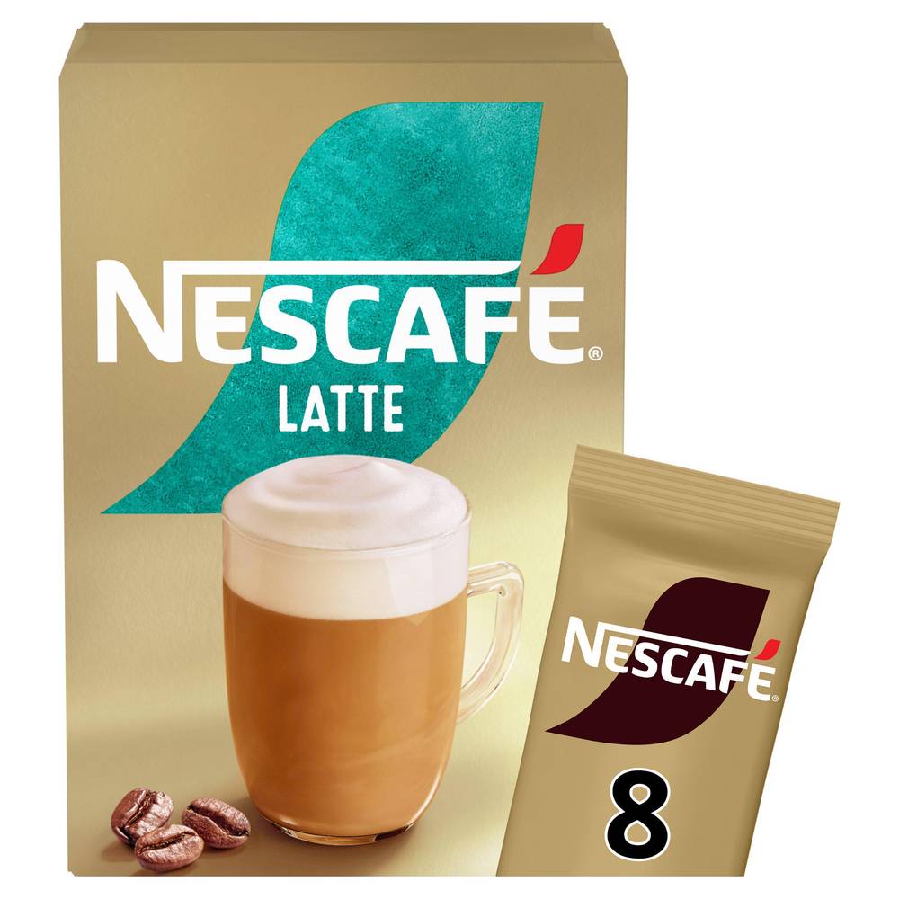 Nescafe Gold Latte Instant Coffee Sachets x8 124g