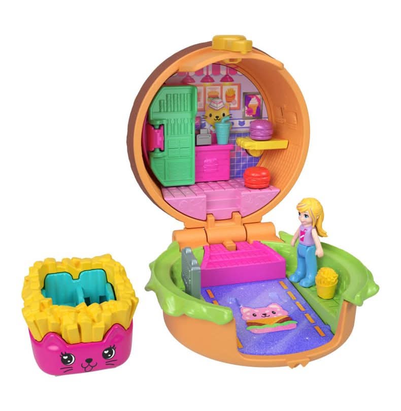 Polly pocket Set de Juego Compacto Reveal Comidita Rápida  único color
