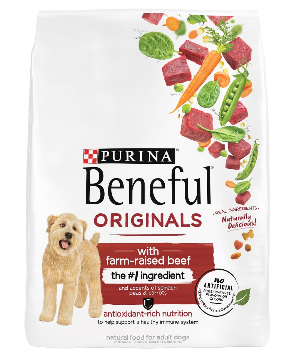 Purina Beneful® Originals Adult Dog Dry Food - Beef, With Vitamins, Potato Free (Flavor: Beef, Color: White, Size: 14 Lb)